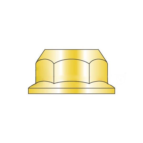 Newport Fasteners Flange Nut, M12-1.75, Class 10, Zinc Yellow, 18 mm Hex Wd, 500 PK 358568 - main